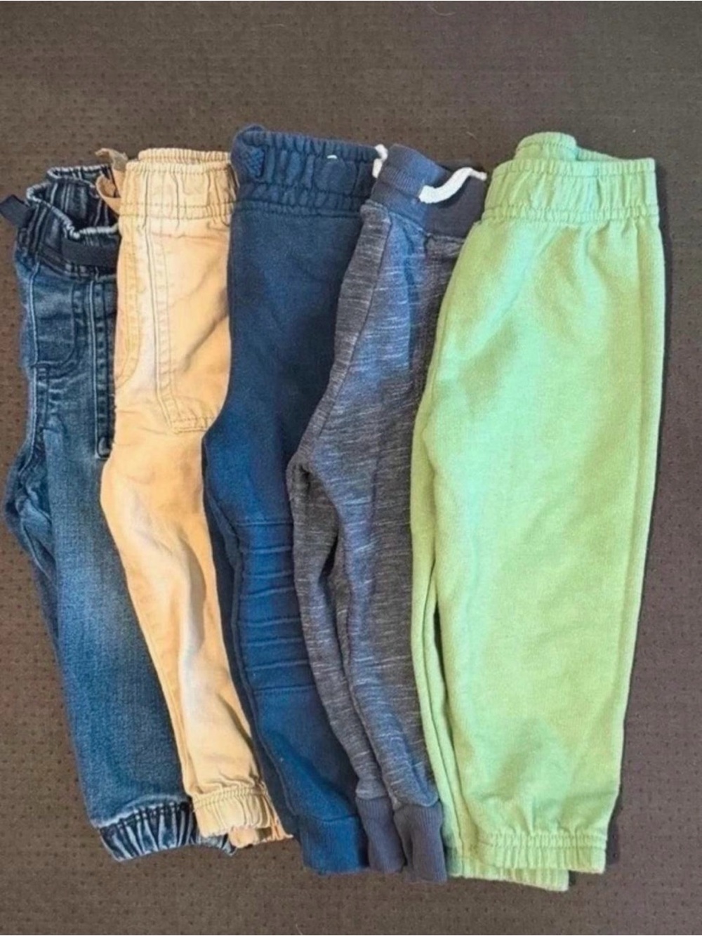 Garanimals Jogger Bundle in Green, Navy, Gray, Tan, Denim